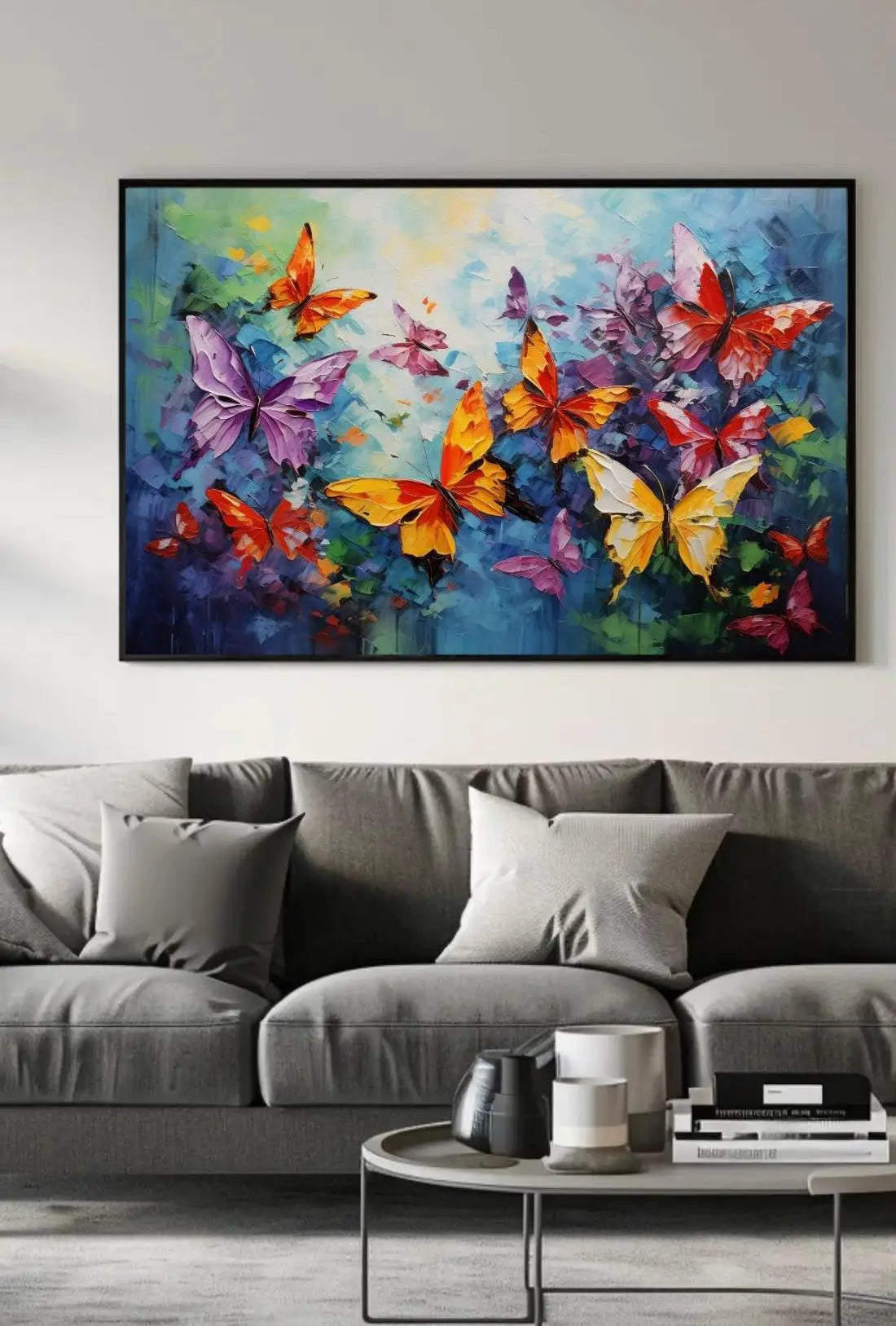 Vibrant Butterfly Impressionism Art Print Animal Poster PosterGoat
