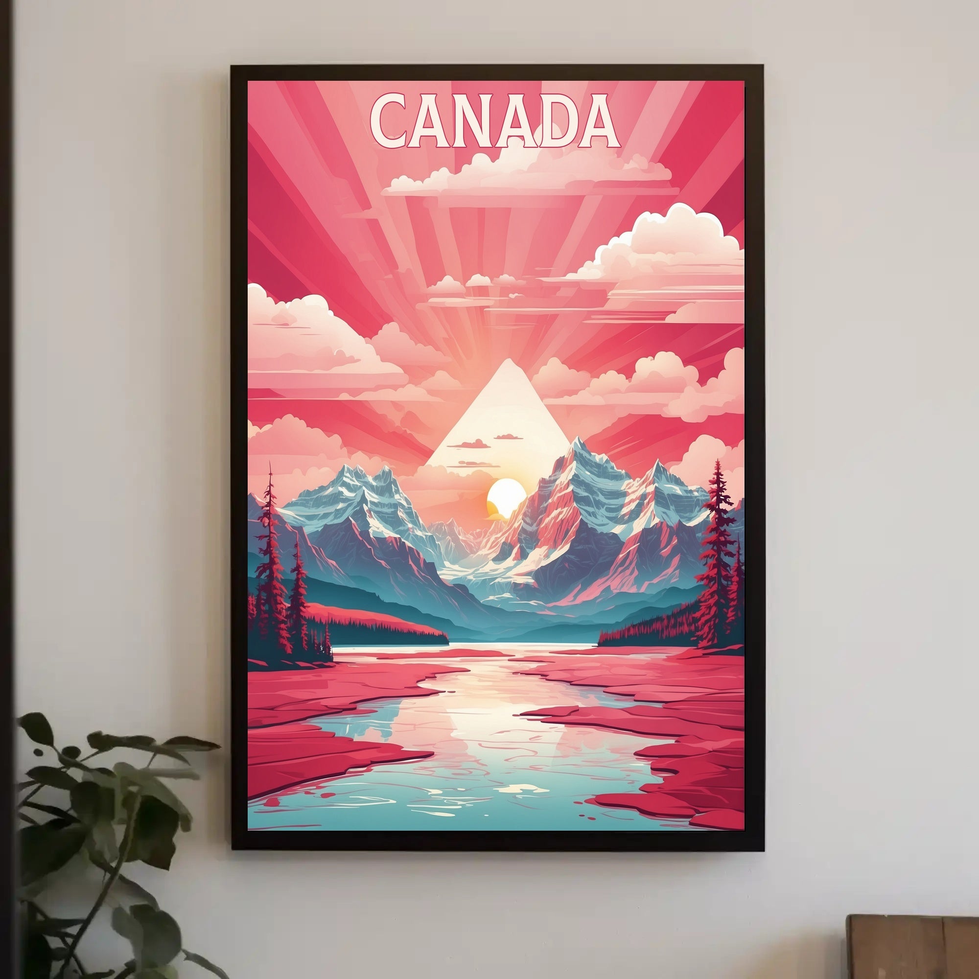 Vibrant Canadian Landscape Adventure Art Travel Poster PosterGoat
