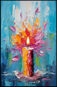 Vibrant Candle Burst Abstract or Artistic Poster PosterGoat