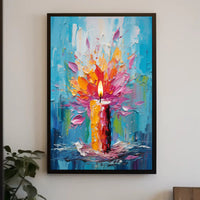 Vibrant Candle Burst Abstract or Artistic Poster PosterGoat