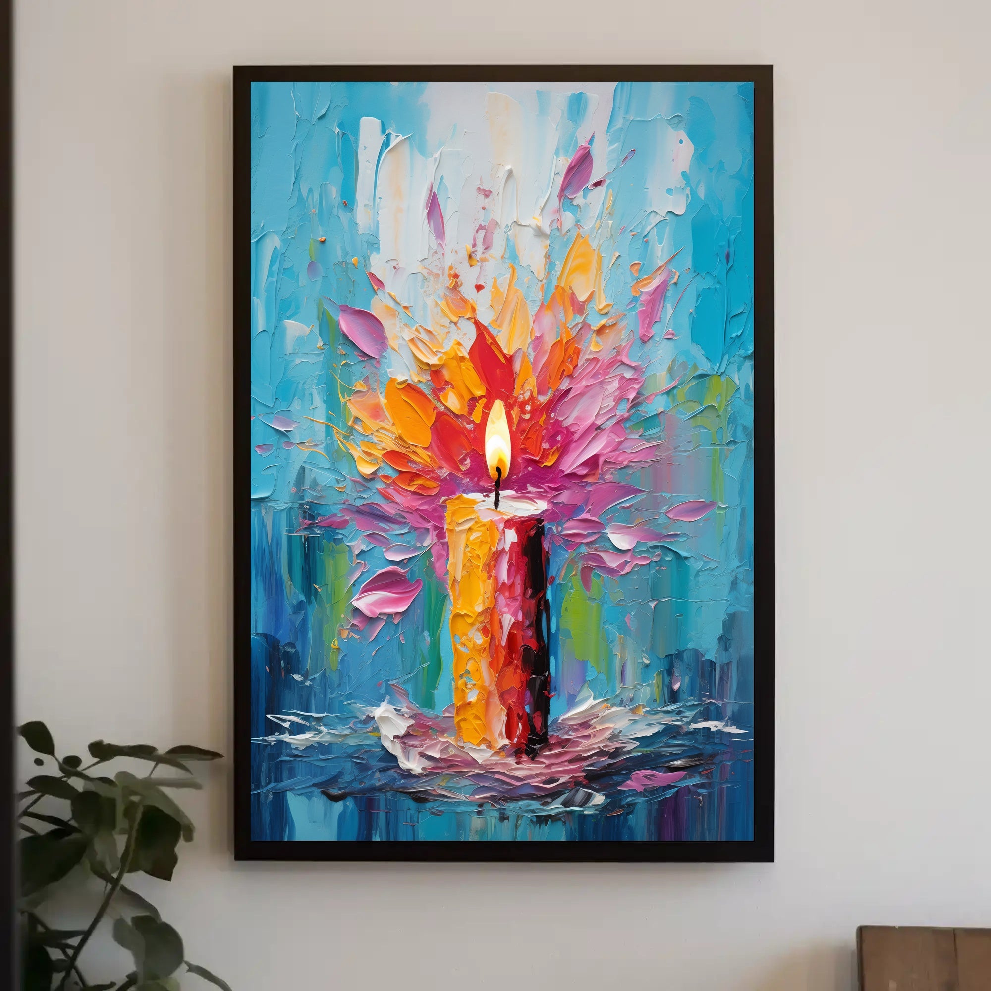 Vibrant Candle Burst Abstract or Artistic Poster PosterGoat
