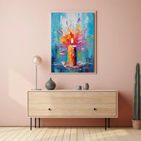 Vibrant Candle Burst Abstract or Artistic Poster PosterGoat