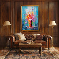 Vibrant Candle Burst Abstract or Artistic Poster PosterGoat