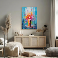 Vibrant Candle Burst Abstract or Artistic Poster PosterGoat