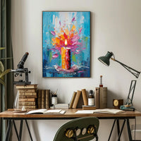 Vibrant Candle Burst Abstract or Artistic Poster PosterGoat