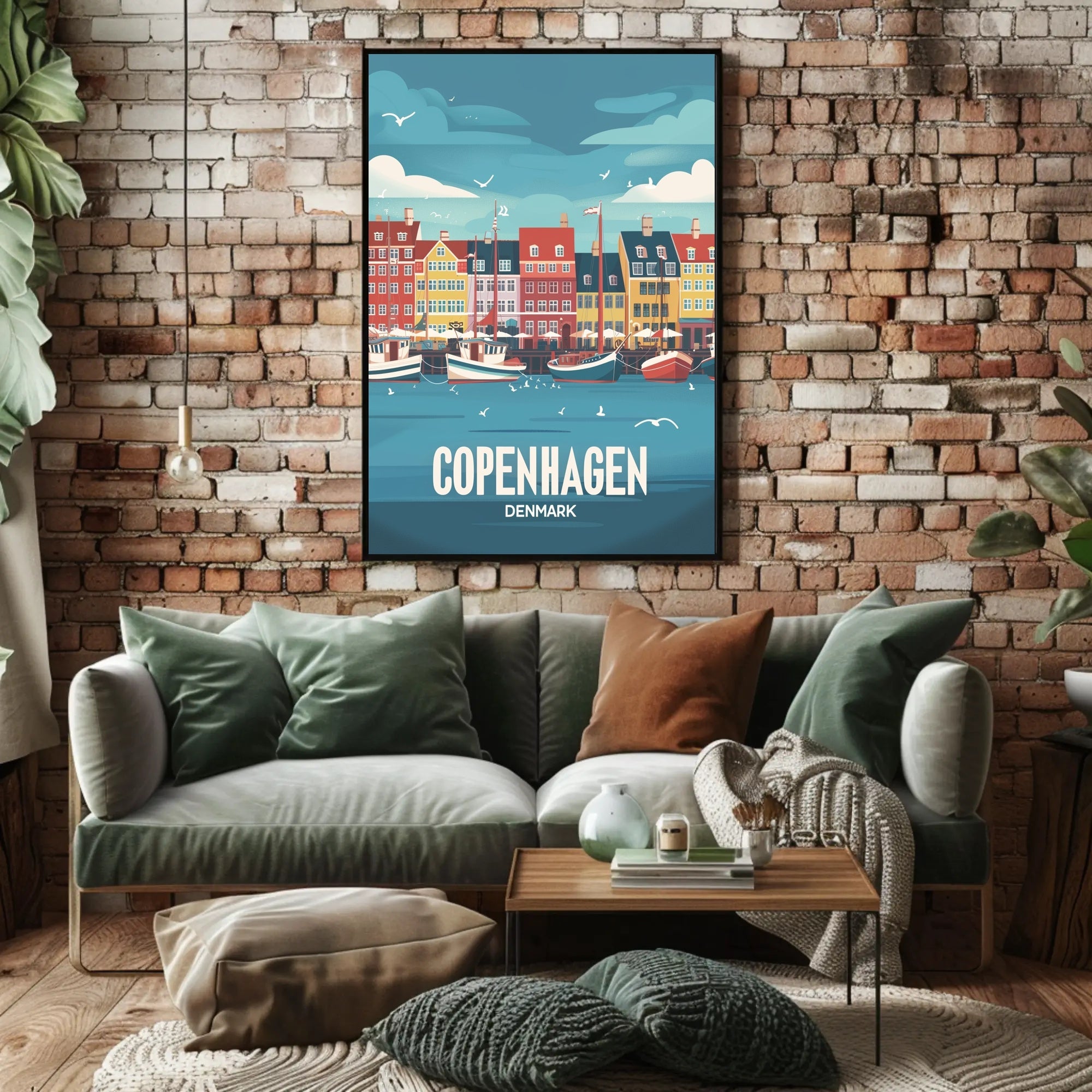 Vibrant Copenhagen Harbor Travel Poster PosterGoat