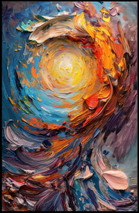 Vibrant Cosmic Vortex Abstract Art Poster - Abstract or Artistic Poster PosterGoat