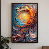 Vibrant Cosmic Vortex Abstract Art Poster - Abstract or Artistic Poster PosterGoat