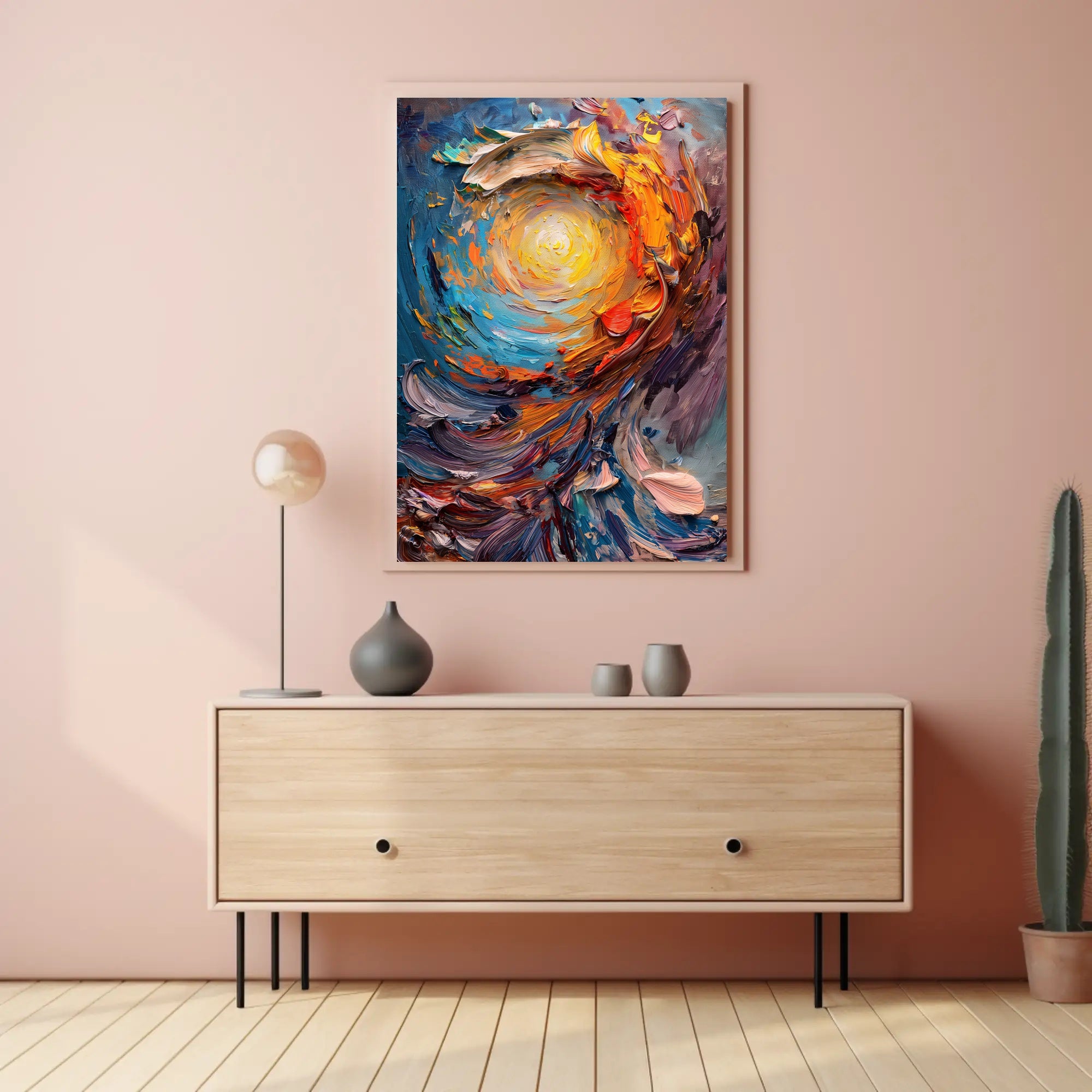 Vibrant Cosmic Vortex Abstract Art Poster - Abstract or Artistic Poster PosterGoat