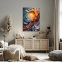 Vibrant Cosmic Vortex Abstract Art Poster - Abstract or Artistic Poster PosterGoat