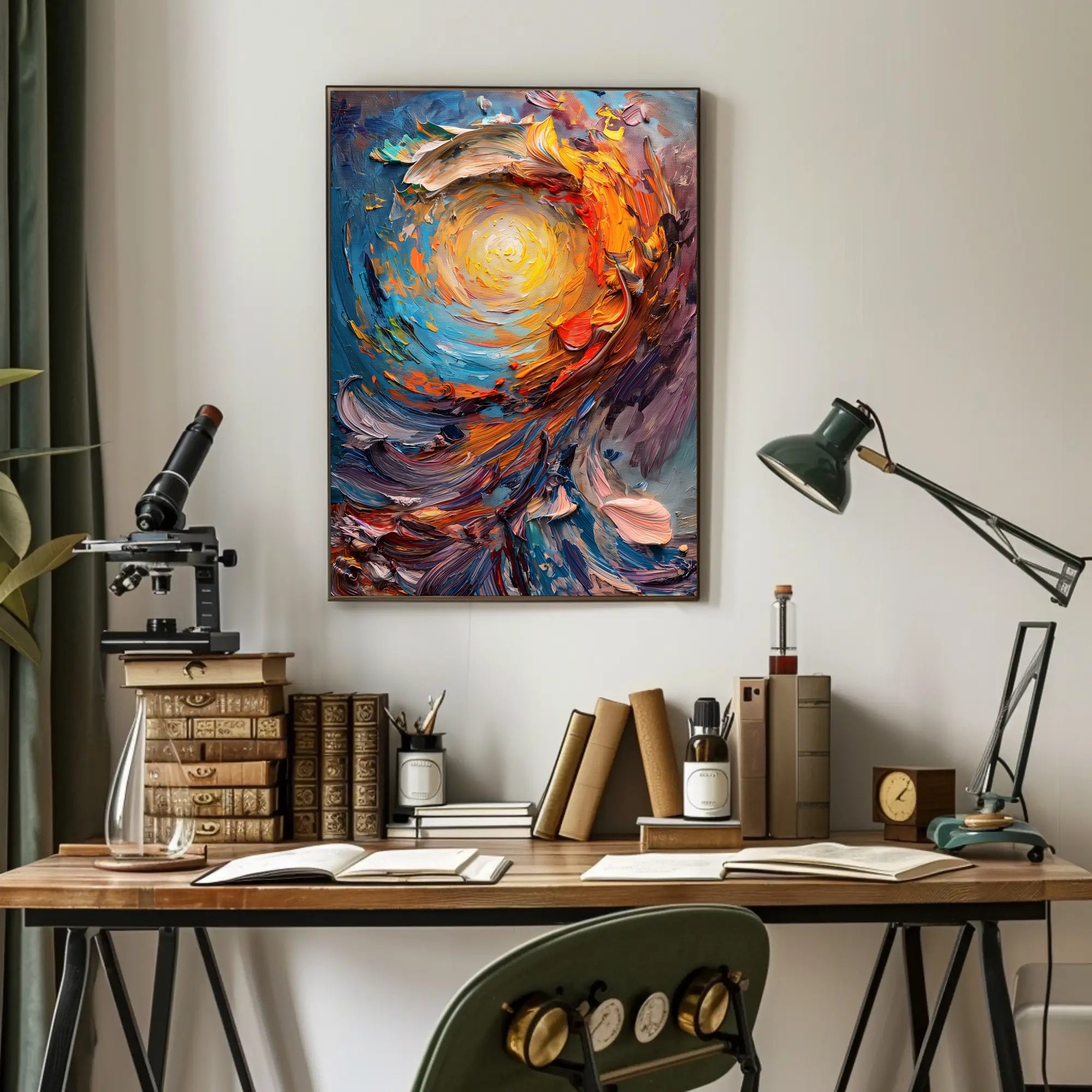 Vibrant Cosmic Vortex Abstract Art Poster - Abstract or Artistic Poster PosterGoat