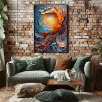 Vibrant Cosmic Vortex Abstract Art Poster - Abstract or Artistic Poster PosterGoat