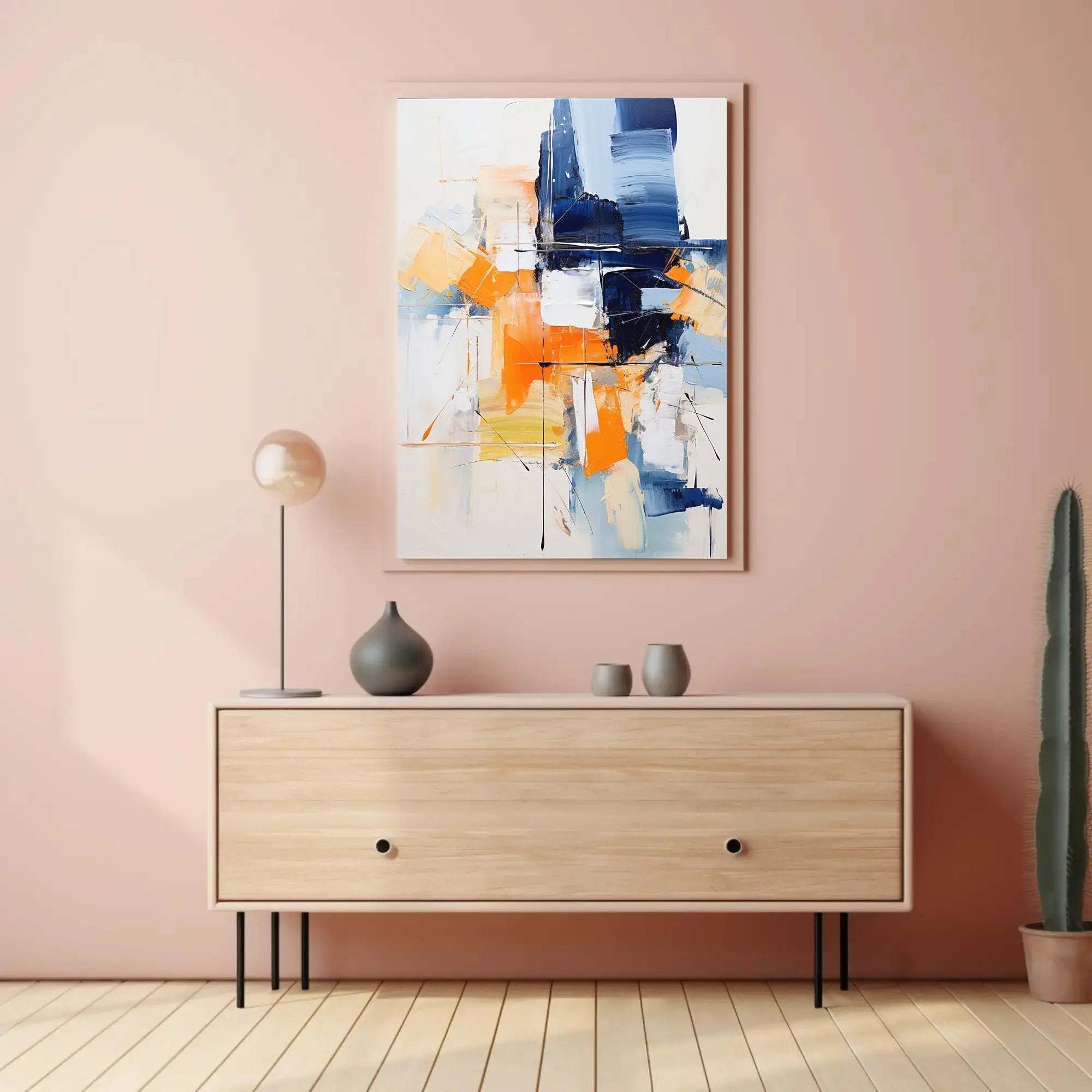 Vibrant Dynamic Abstract Expressionism Art Print Poster PosterGoat