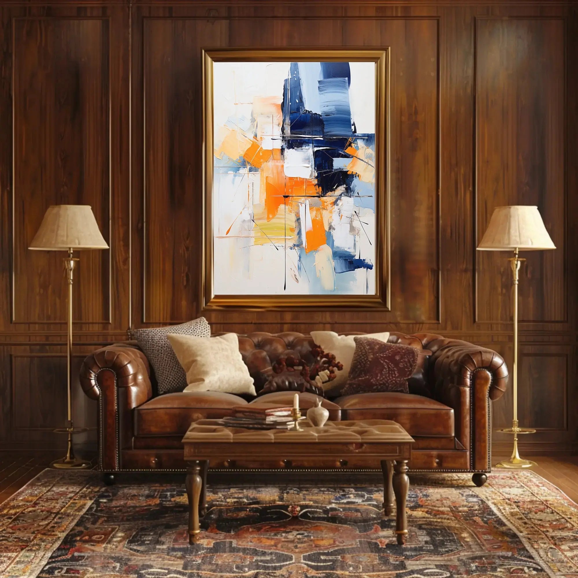 Vibrant Dynamic Abstract Expressionism Art Print Poster PosterGoat