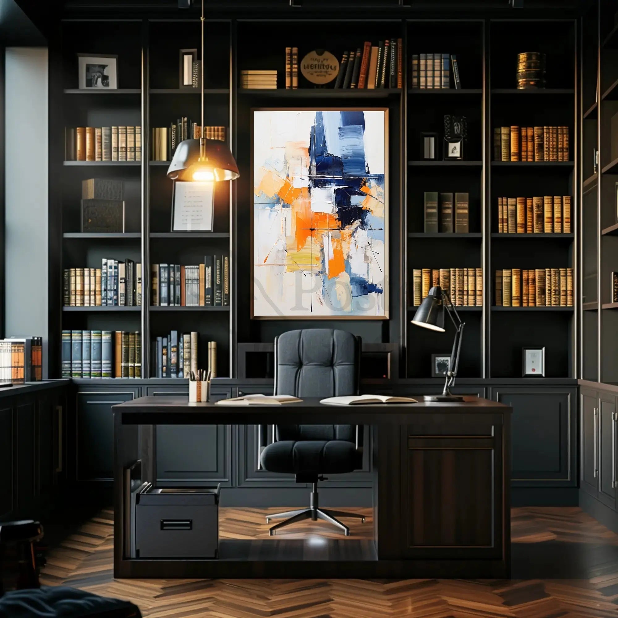 Vibrant Dynamic Abstract Expressionism Art Print Poster PosterGoat