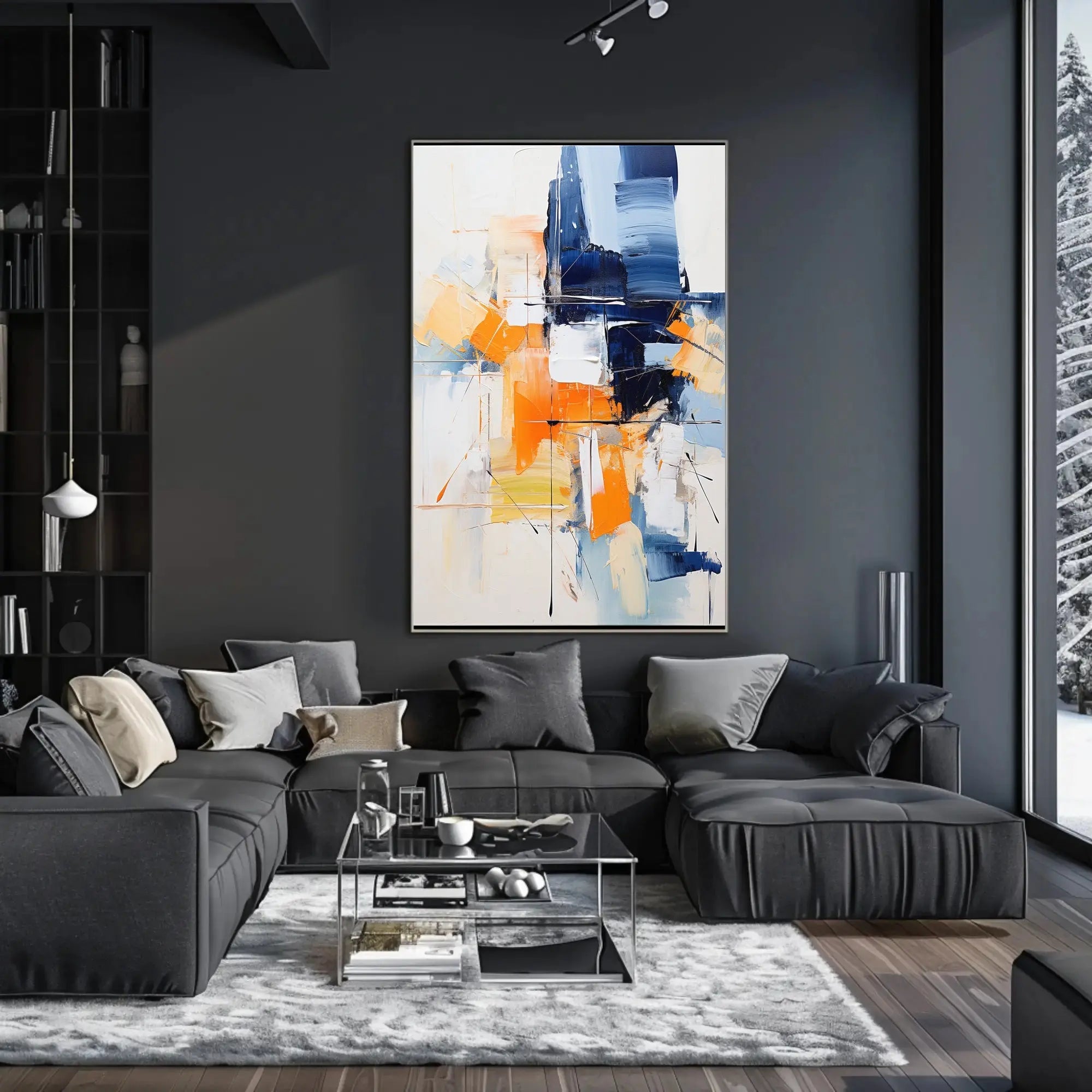 Vibrant Dynamic Abstract Expressionism Art Print Poster PosterGoat