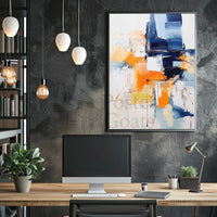 Vibrant Dynamic Abstract Expressionism Art Print Poster PosterGoat