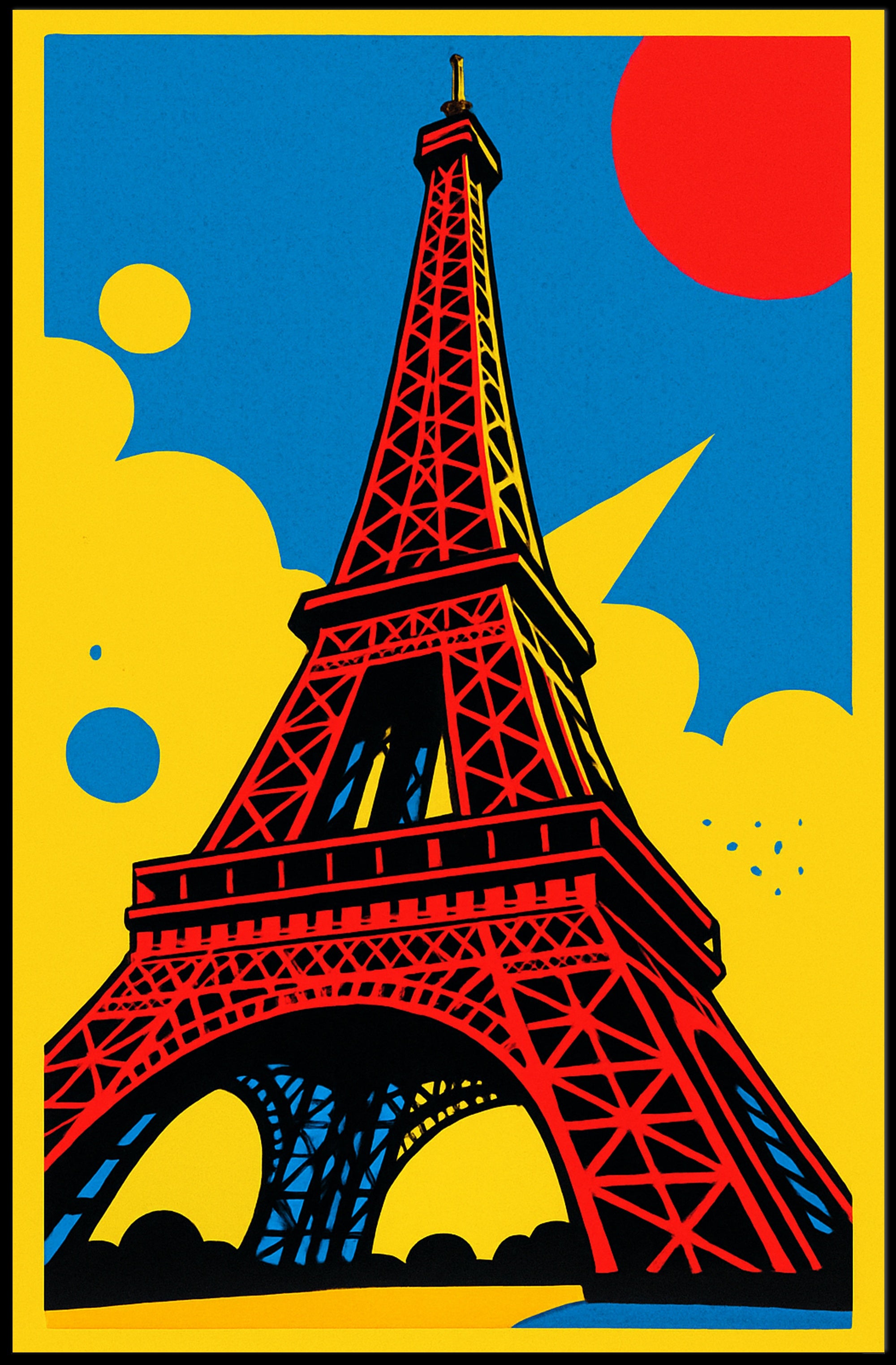 Vibrant Eiffel Tower Poster PosterGoat