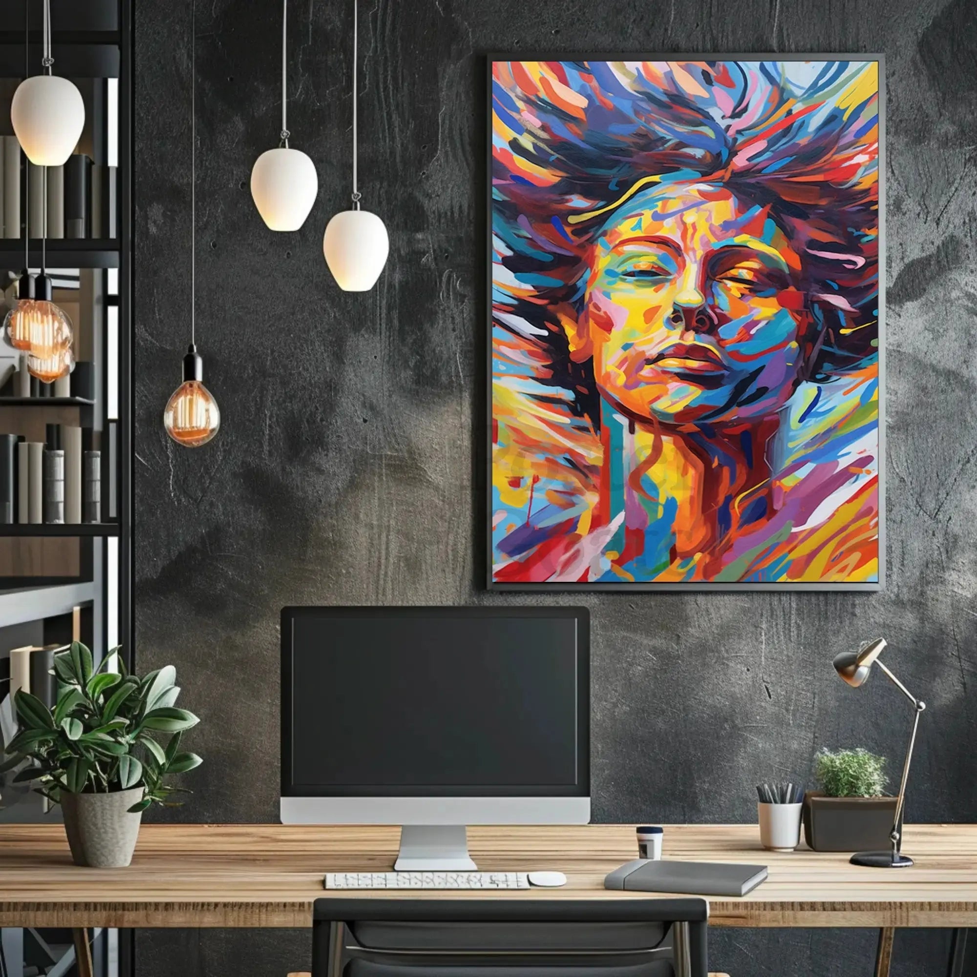 Vibrant Expression of Transformation Abstract, Artistic, or Pop Culture Poster PosterGoat