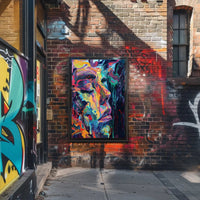 Vibrant Expressionistic Abstract Face Art Artistic Poster PosterGoat