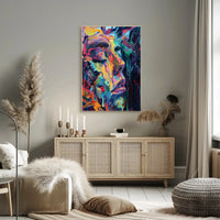 Vibrant Expressionistic Abstract Face Art Artistic Poster PosterGoat