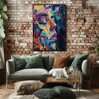 Vibrant Expressionistic Abstract Face Art Artistic Poster PosterGoat