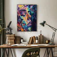 Vibrant Expressionistic Abstract Face Art Artistic Poster PosterGoat