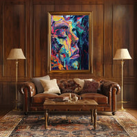 Vibrant Expressionistic Abstract Face Art Artistic Poster PosterGoat