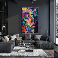 Vibrant Expressionistic Abstract Face Art Artistic Poster PosterGoat