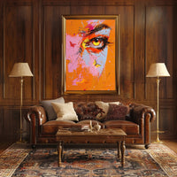 Vibrant Eye and Butterfly Composition Abstract Artistic Poster PosterGoat