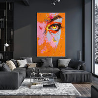 Vibrant Eye and Butterfly Composition Abstract Artistic Poster PosterGoat