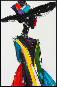 Vibrant Fashion Expression Abstract or Artistic Poster PosterGoat