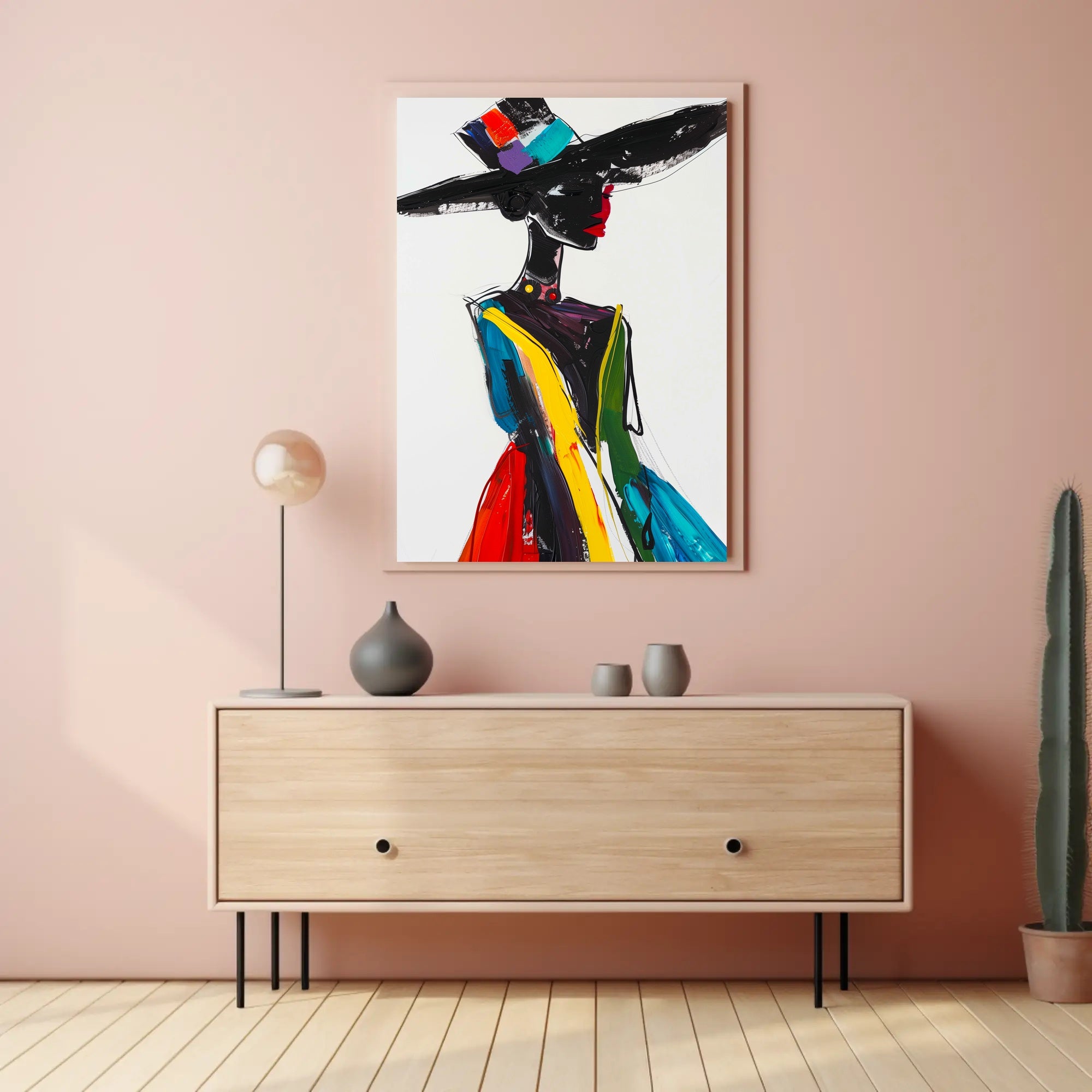 Vibrant Fashion Expression Abstract or Artistic Poster PosterGoat
