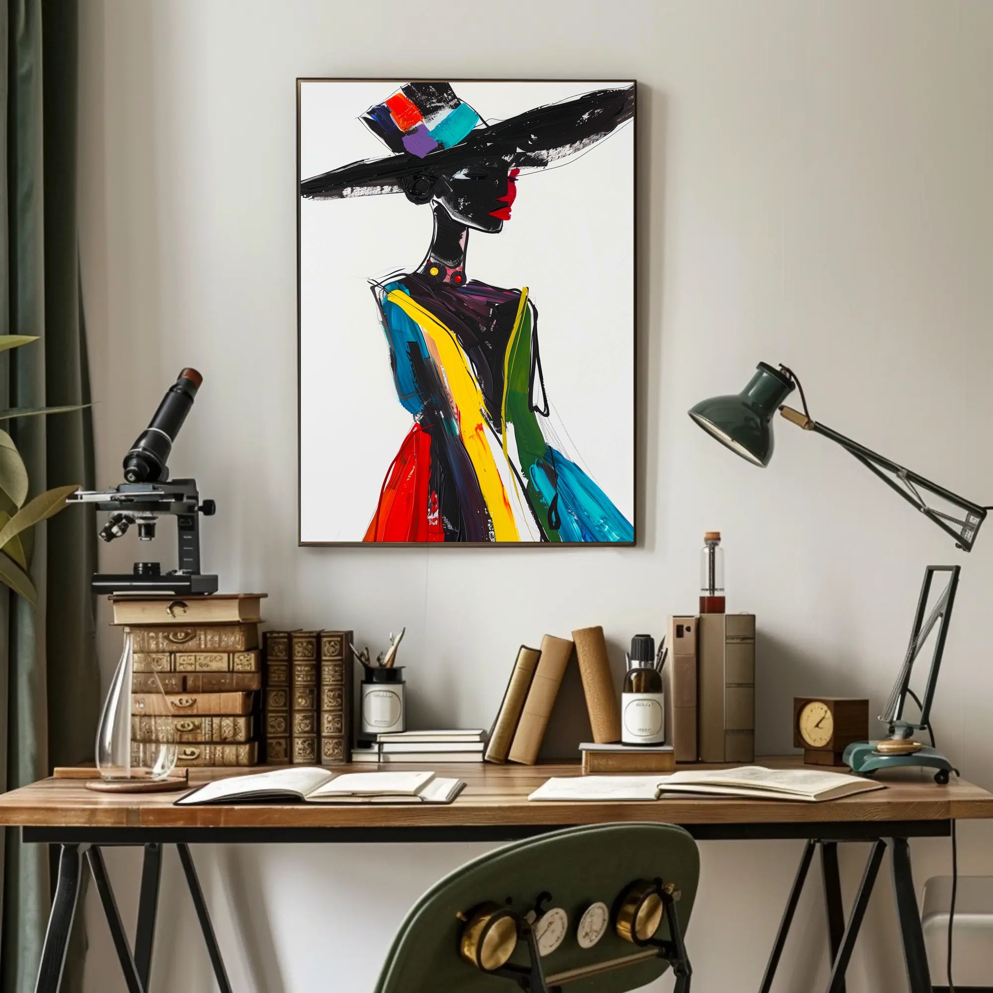 Vibrant Fashion Expression Abstract or Artistic Poster PosterGoat