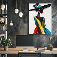 Vibrant Fashion Expression Abstract or Artistic Poster PosterGoat