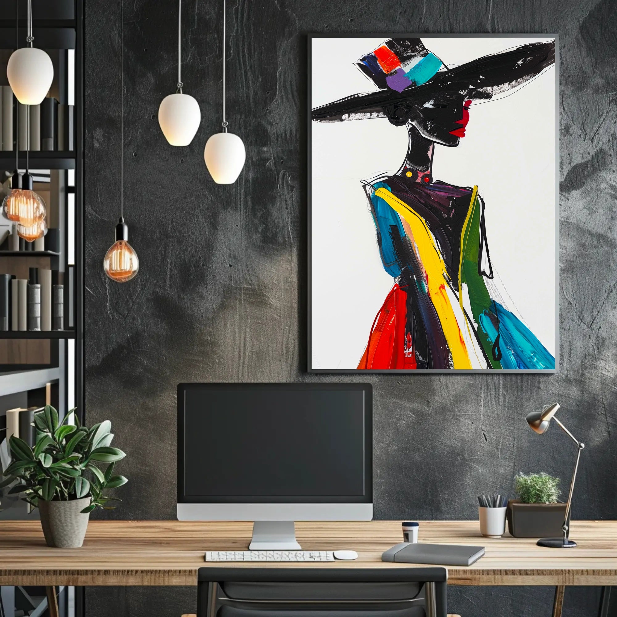 Vibrant Fashion Expression Abstract or Artistic Poster PosterGoat