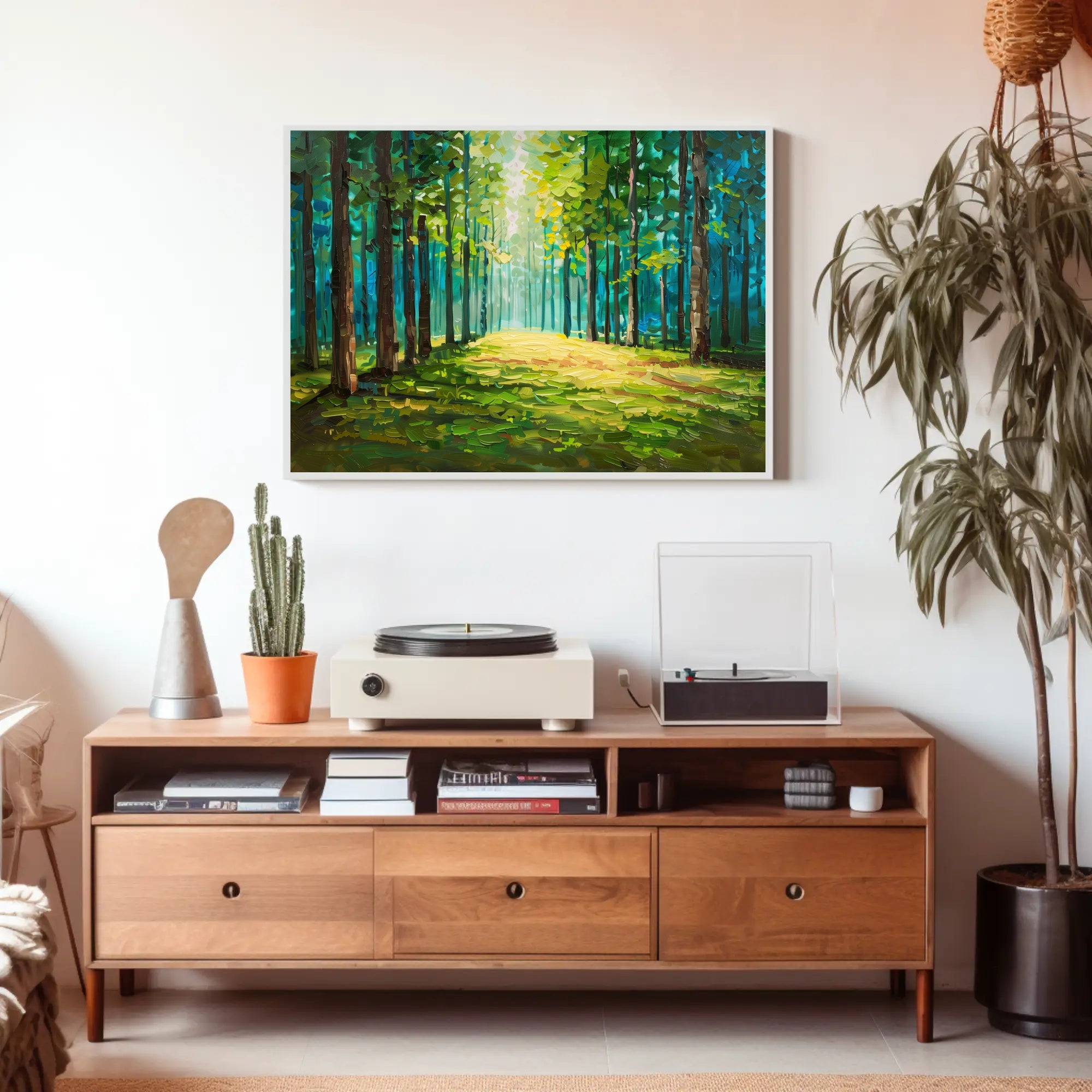 Vibrant Forest Scene: Abstract or Artistic Poster PosterGoat
