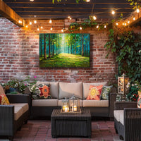 Vibrant Forest Scene: Abstract or Artistic Poster PosterGoat