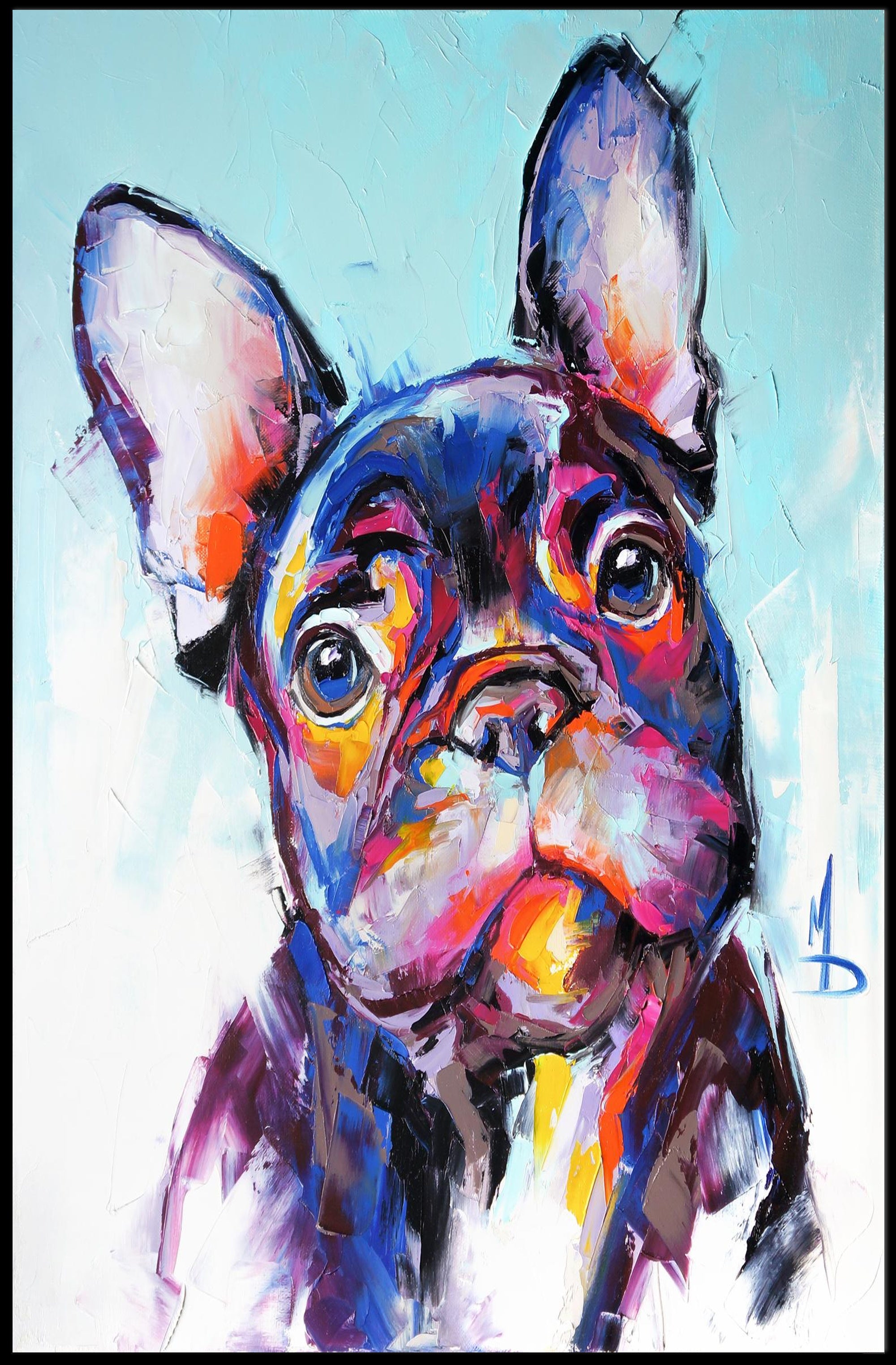 Vibrant French Bulldog Artwork - Dog Breed Poster PosterGoat