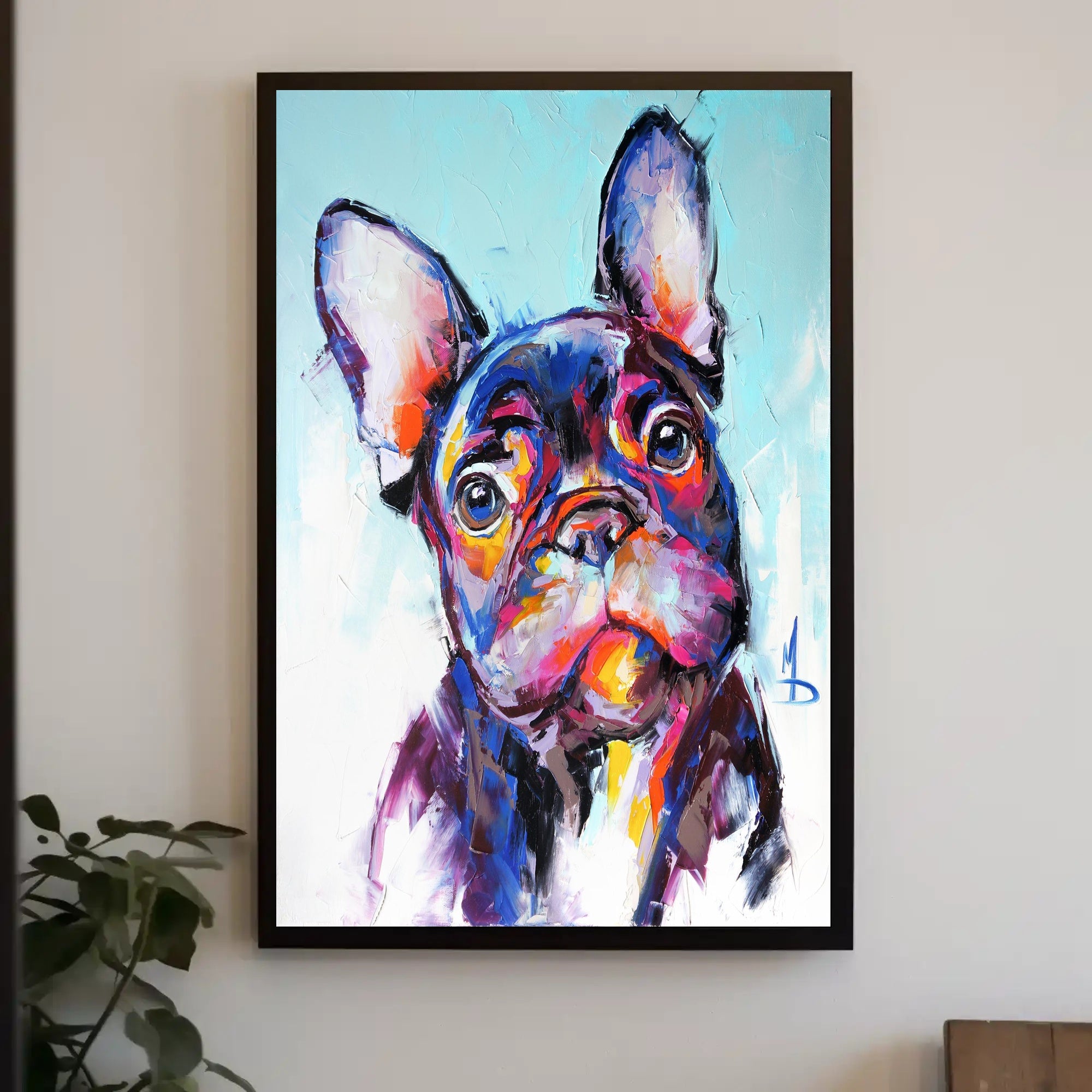 Vibrant French Bulldog Artwork - Dog Breed Poster PosterGoat