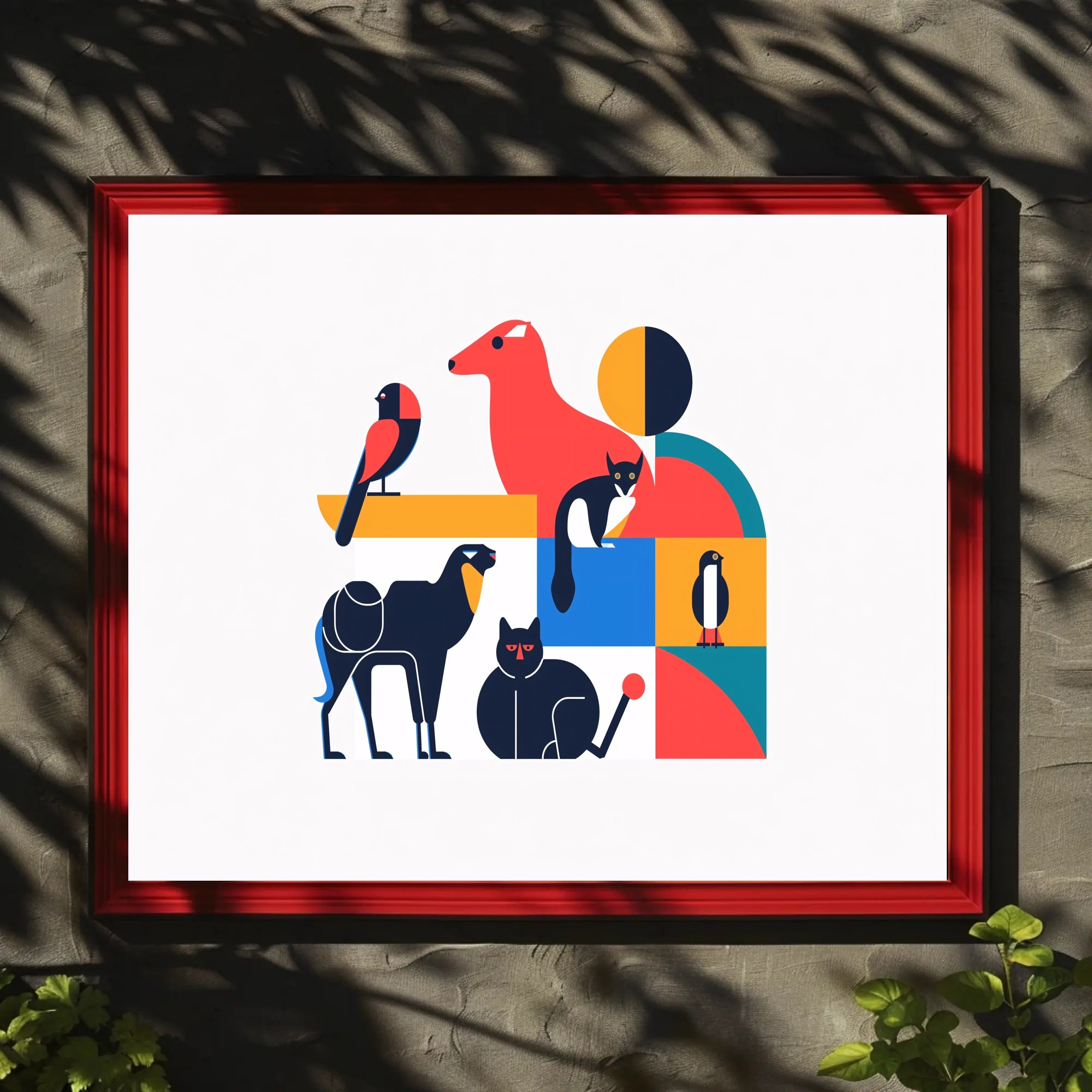 Vibrant Geometric Animal Art Poster - Abstract or Artistic Poster PosterGoat