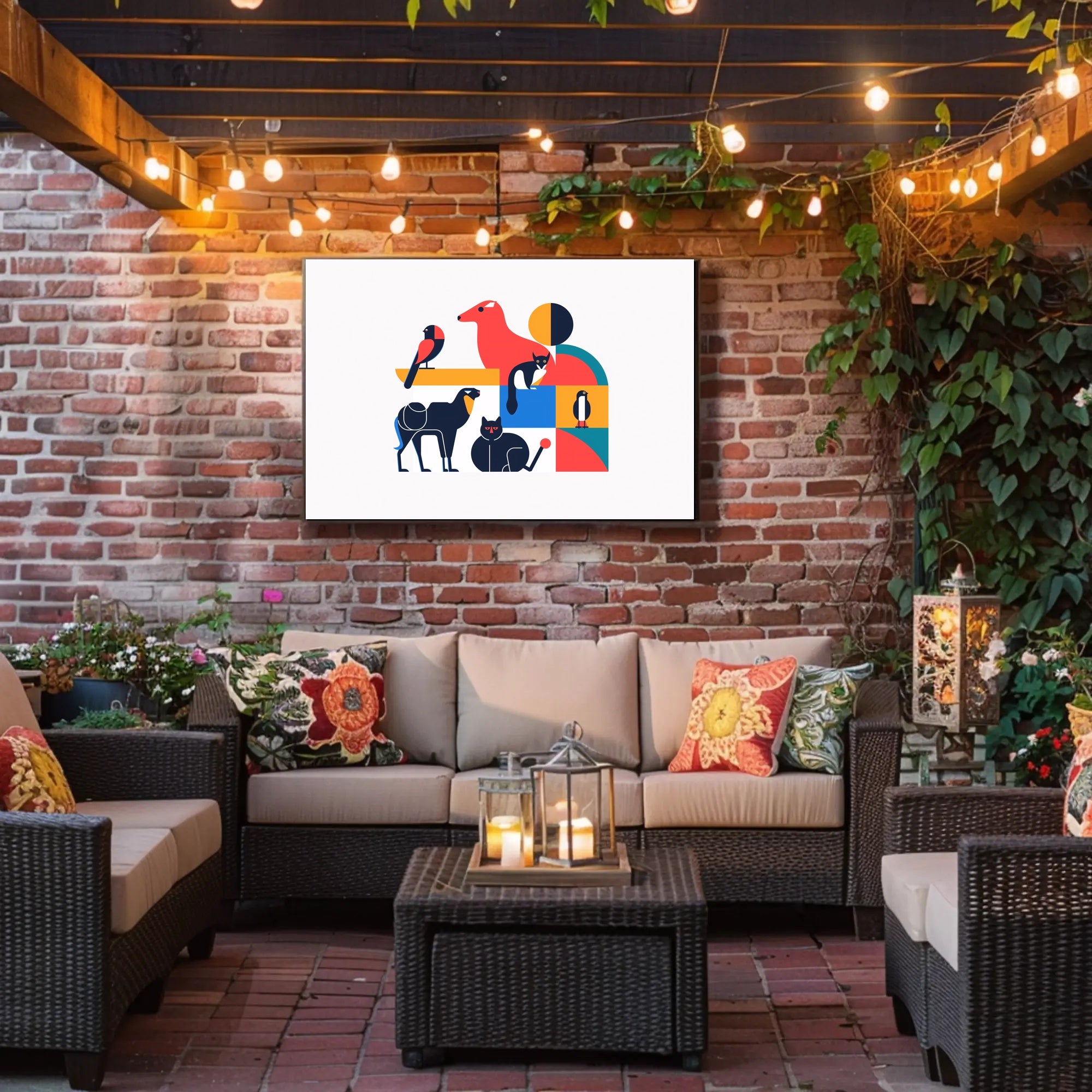 Vibrant Geometric Animal Art Poster - Abstract or Artistic Poster PosterGoat