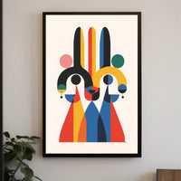 Vibrant Geometric Art in Modern Abstract Poster PosterGoat