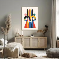 Vibrant Geometric Art in Modern Abstract Poster PosterGoat