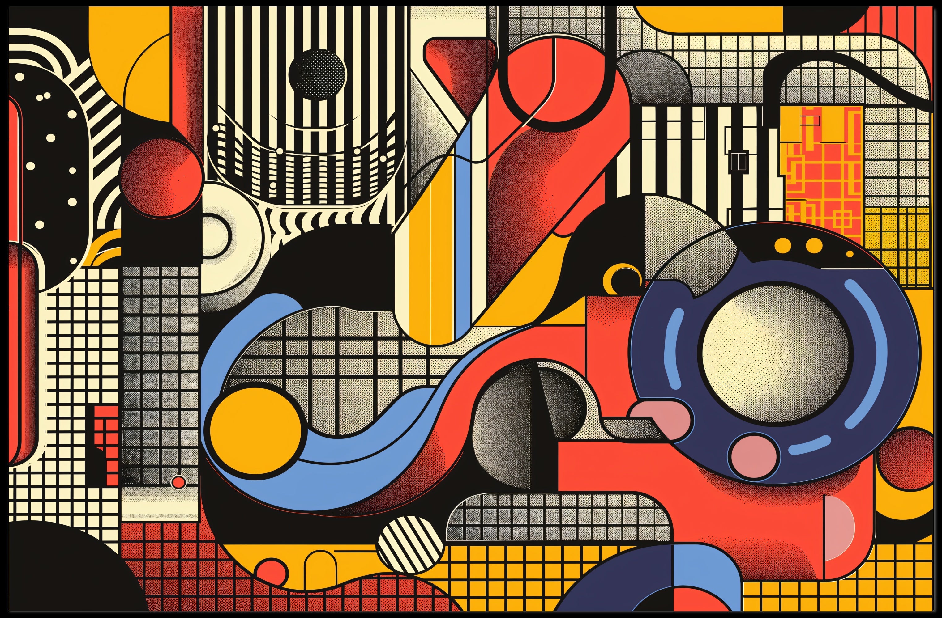 Vibrant Geometric Design Abstract or Artistic Poster PosterGoat