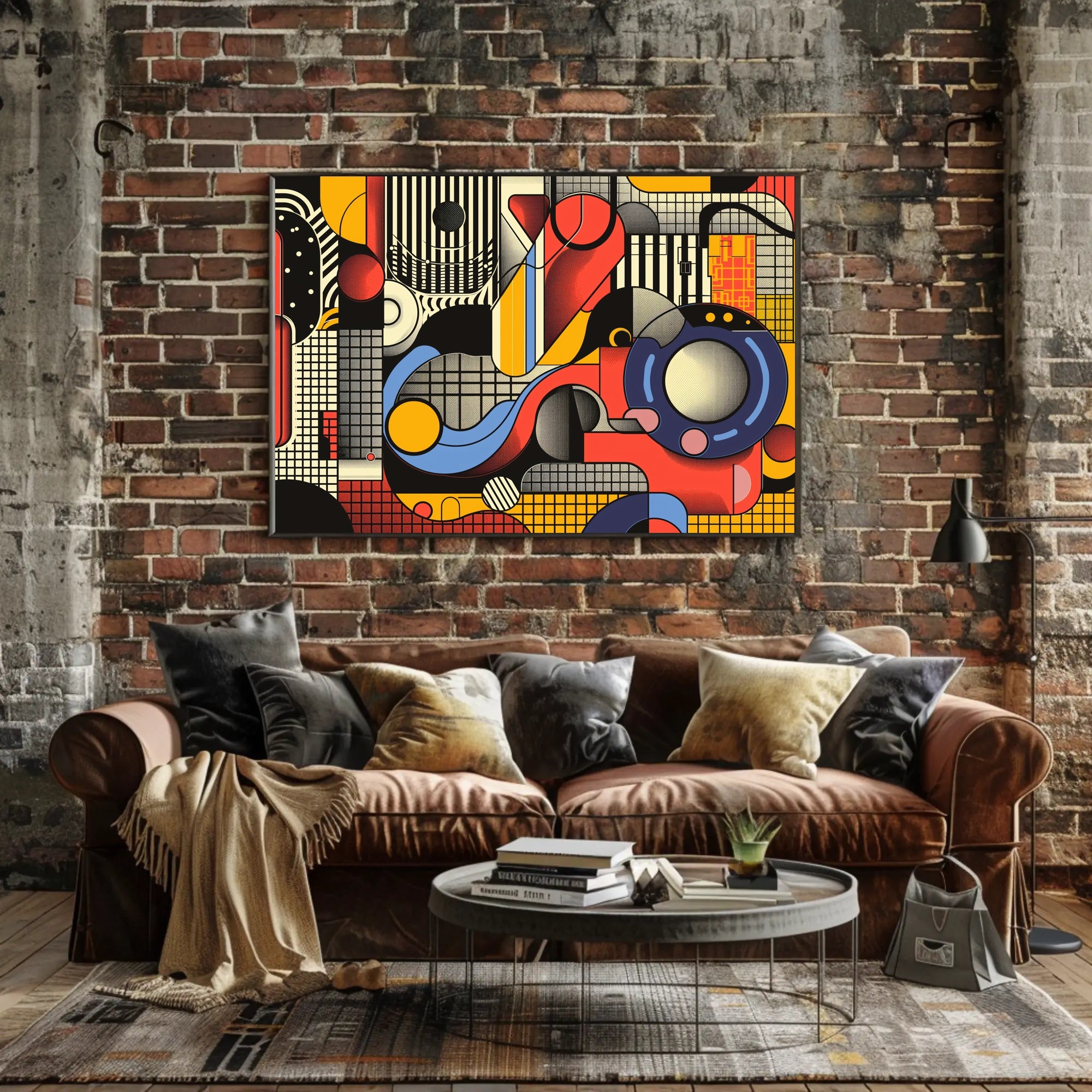 Vibrant Geometric Design Abstract or Artistic Poster PosterGoat