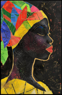 Vibrant Headdress Abstract Art Piece for Artistic Poster PosterGoat
