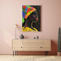 Vibrant Headdress Abstract Art Piece for Artistic Poster PosterGoat