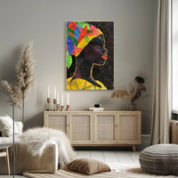 Vibrant Headdress Abstract Art Piece for Artistic Poster PosterGoat