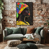 Vibrant Headdress Abstract Art Piece for Artistic Poster PosterGoat
